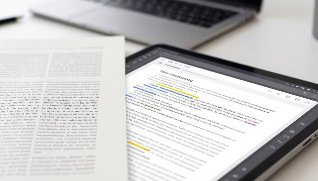 Scanned PDF page beside editable text recognized by OCR Scanned PDF page beside editable text recognized by OCR